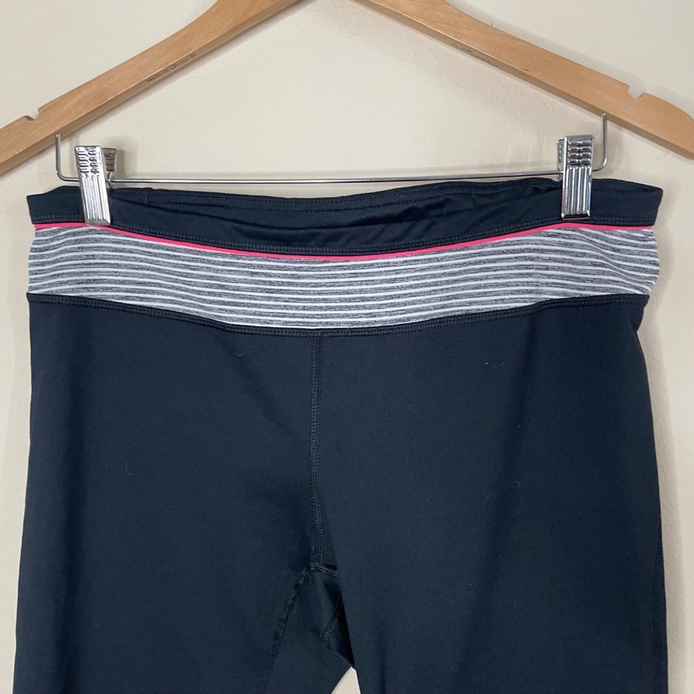 Lukka Womens Crop Capri Athletic Workout Leggings Black Gray Pink Size Large - Picture 4 of 13